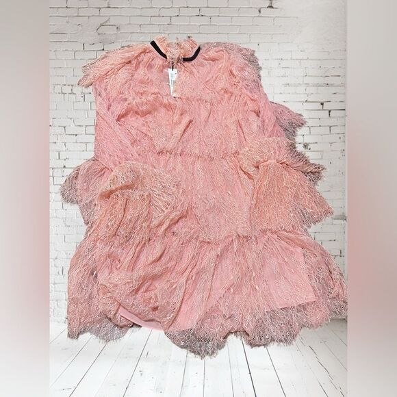 NWT Alice and Olivia Joanie Tiered Ruffle Dress Sz. 0 - Picture 7 of 13